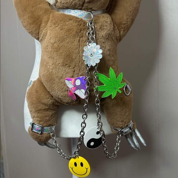 NWT Dolls Kill Hanging On Sloth Glitter Backpack main image 10